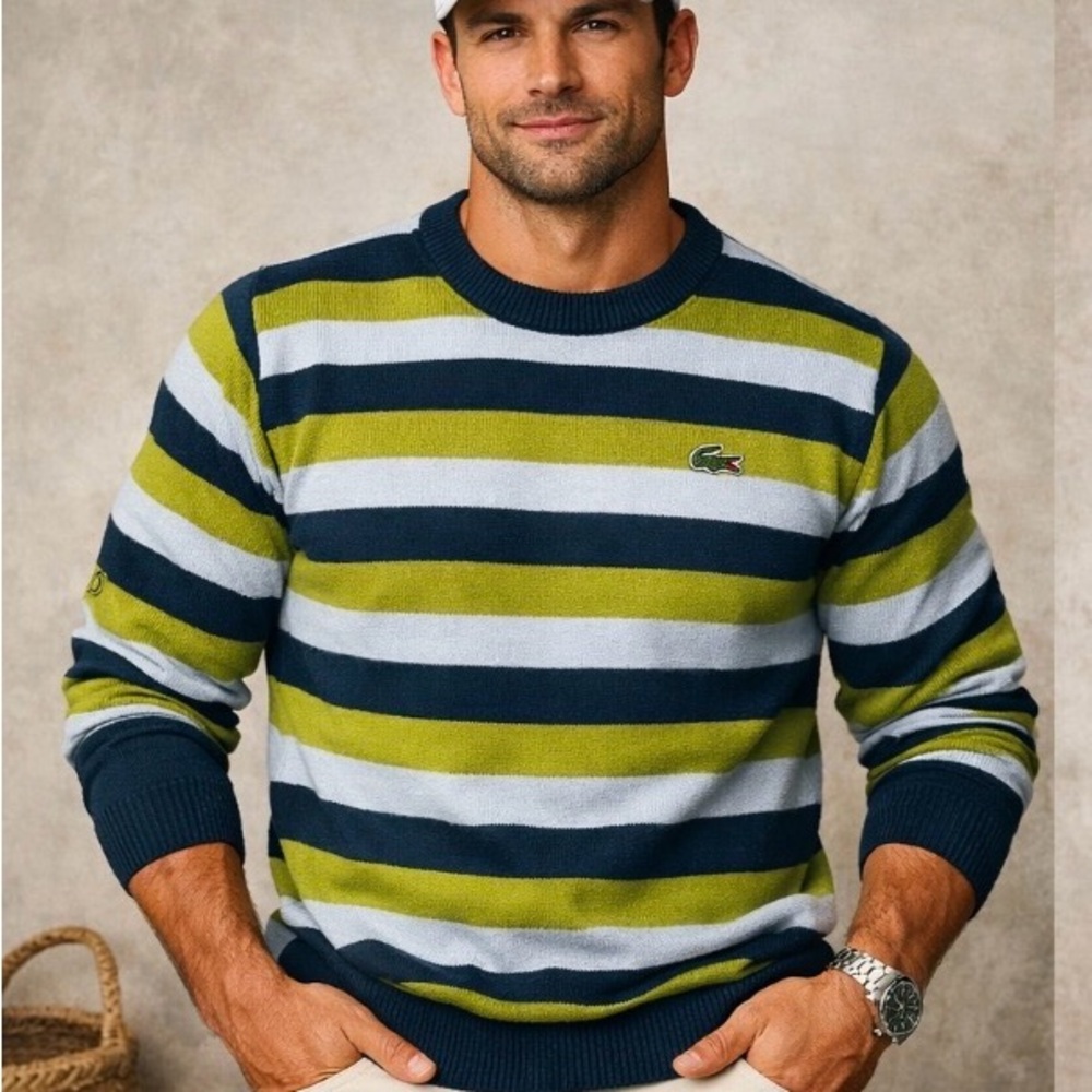 Lacoste Men's Crewneck Sweater %100 cotton
